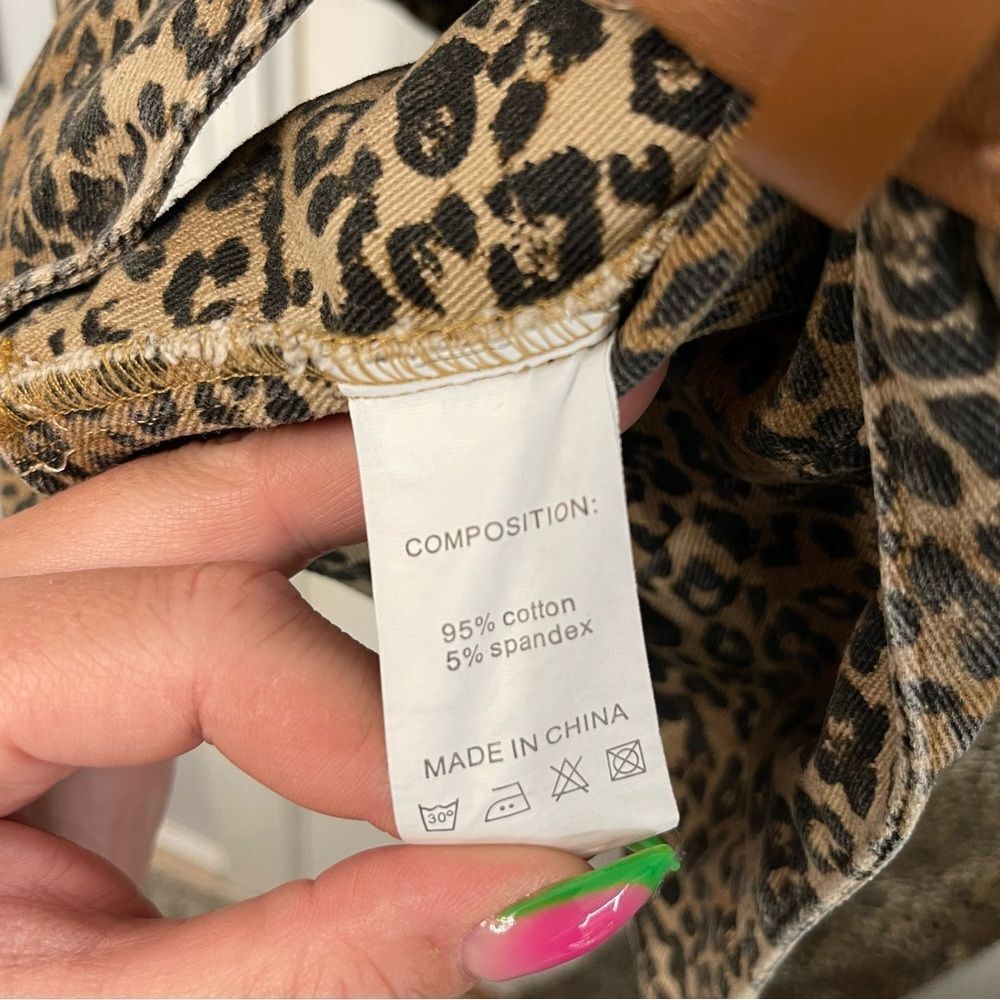 Leopard Print Matching Vest + Boot Cut Pants Set … - image 5